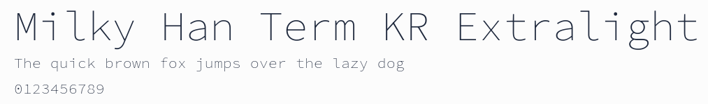 Milky Han Term KR Extralight預覽圖