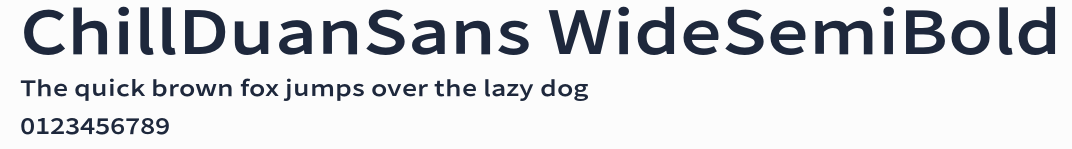ChillDuanSans WideSemiBold預覽圖