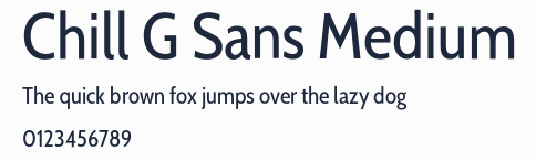 Chill G Sans Medium預覽圖