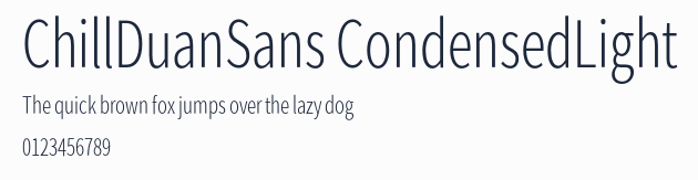 ChillDuanSans CondensedLight預覽圖