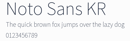 Noto Sans KR預覽圖