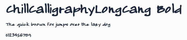 ChillCalligraphyLongCang Bold預覽圖