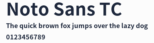 Noto Sans TC預覽圖