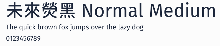 未來熒黑 Normal Medium預覽圖