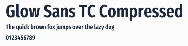 Glow Sans TC Compressed預覽圖