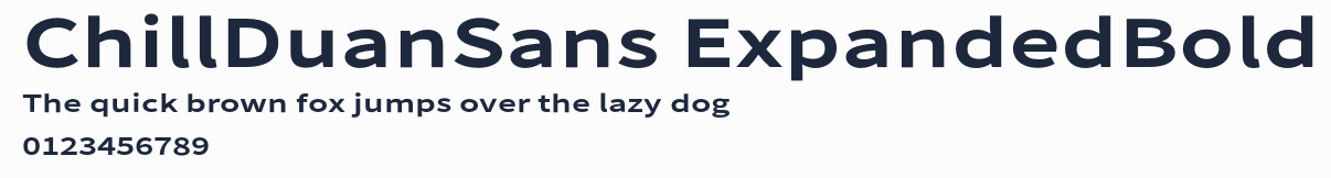 ChillDuanSans ExpandedBold預覽圖