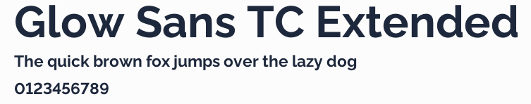 Glow Sans TC Extended預覽圖