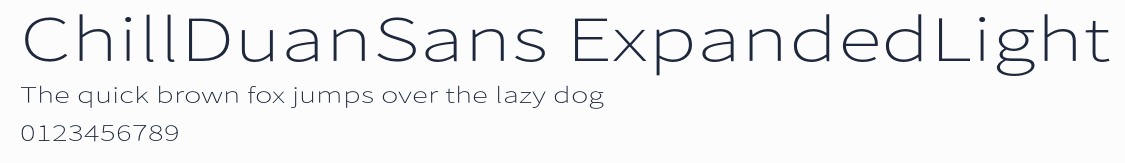 ChillDuanSans ExpandedLight預覽圖