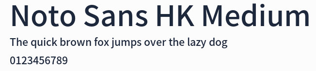 Noto Sans HK Medium預覽圖