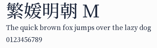 繁媛明朝 M