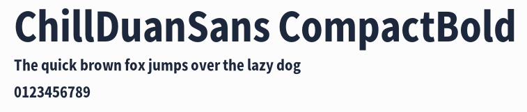 ChillDuanSans CompactBold預覽圖