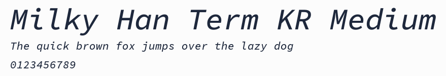 Milky Han Term KR Medium預覽圖