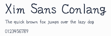 Xim Sans Conlang預覽圖