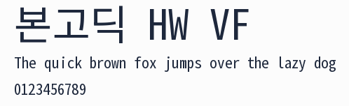 본고딕 HW VF預覽圖