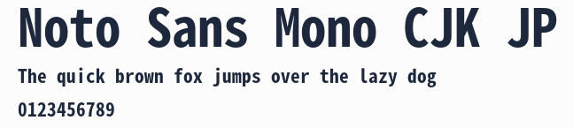 Noto Sans Mono CJK JP預覽圖
