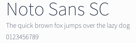 Noto Sans SC預覽圖