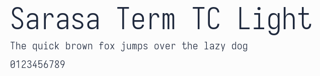 Sarasa Term TC Light預覽圖