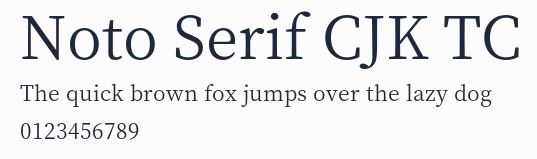 Noto Serif CJK TC