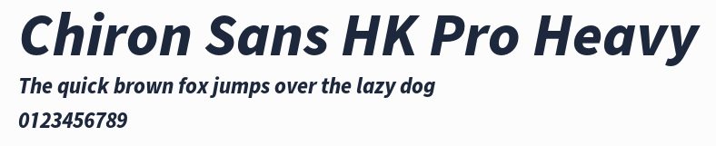 Chiron Sans HK Pro Heavy預覽圖