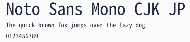 Noto Sans Mono CJK JP預覽圖