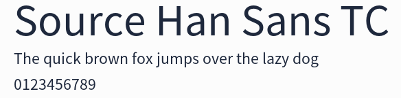 Source Han Sans TC預覽圖