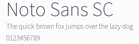 Noto Sans SC預覽圖
