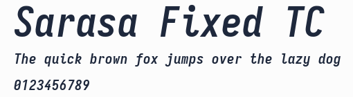 Sarasa Fixed TC預覽圖