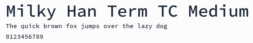 Milky Han Term TC Medium預覽圖
