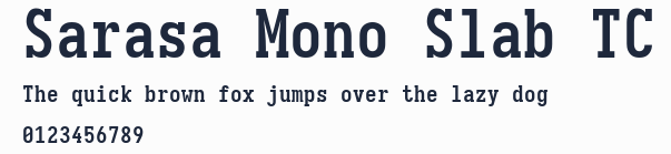 Sarasa Mono Slab TC預覽圖