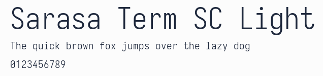 Sarasa Term SC Light預覽圖