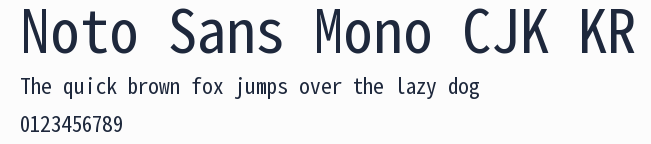 Noto Sans Mono CJK KR預覽圖