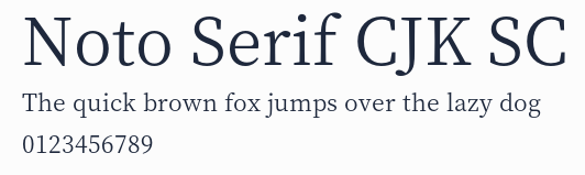 Noto Serif CJK SC預覽圖