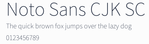 Noto Sans CJK SC預覽圖