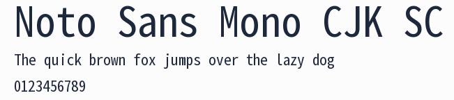 Noto Sans Mono CJK SC預覽圖