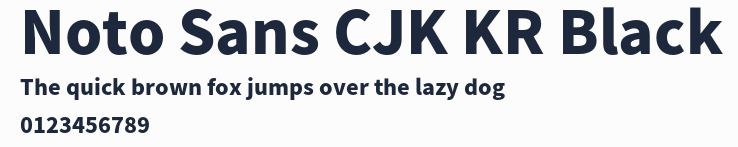 Noto Sans CJK KR Black預覽圖