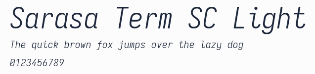 Sarasa Term SC Light預覽圖