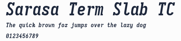 Sarasa Term Slab TC預覽圖