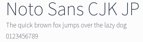 Noto Sans CJK JP預覽圖