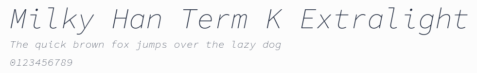 Milky Han Term K Extralight預覽圖