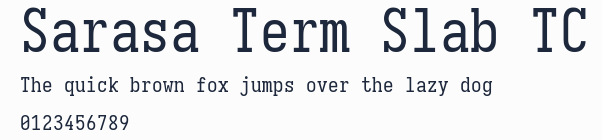 Sarasa Term Slab TC預覽圖