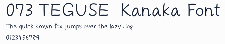 073 TEGUSE Kanaka Font預覽圖