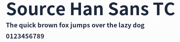 Source Han Sans TC預覽圖
