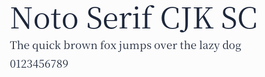 Noto Serif CJK SC預覽圖