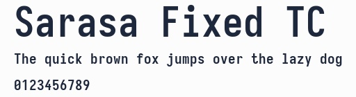 Sarasa Fixed TC預覽圖