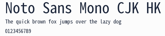 Noto Sans Mono CJK HK預覽圖