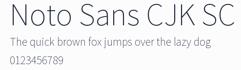 Noto Sans CJK SC預覽圖