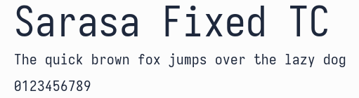 Sarasa Fixed TC預覽圖