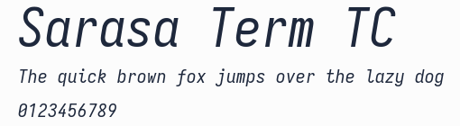 Sarasa Term TC預覽圖