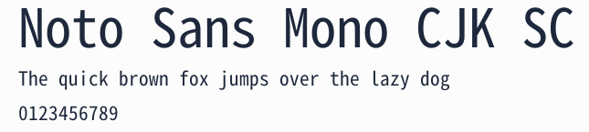 Noto Sans Mono CJK SC預覽圖
