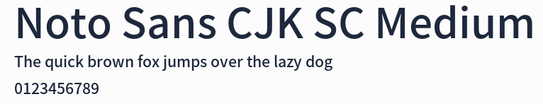 Noto Sans CJK SC Medium預覽圖